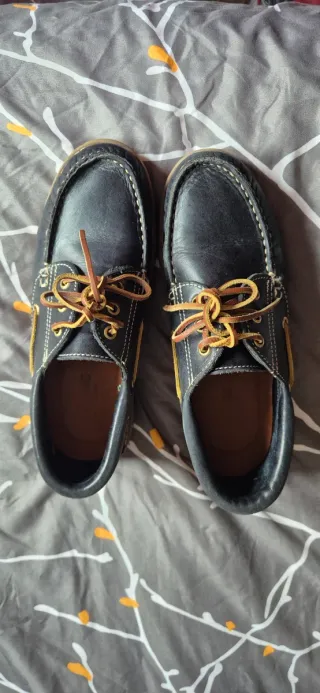 Náuticos piel azul marino T.38