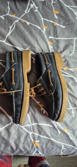 Náuticos piel azul marino T.38