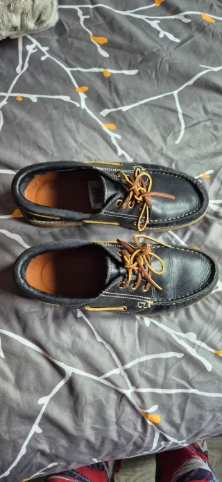 Náuticos piel azul marino T.38