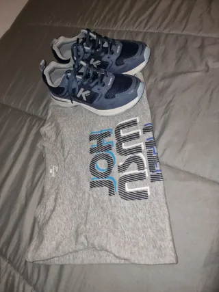 Zapatillas deportivas niño Kelme azul/gris