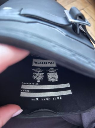 Botas Hunter Negras Talla 36