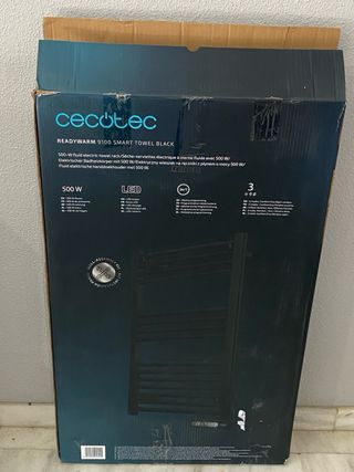 Cecotec Radiador Toallero Eléctrico Negro