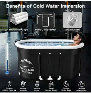 B&Y Bañera Hielo Ovalada Plegable 120x65x65cm