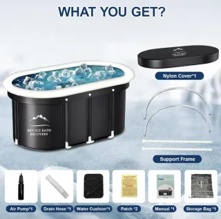 B&Y Bañera Hielo Ovalada Plegable 120x65x65cm