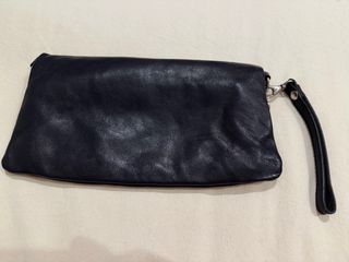 Bolso Clutch Piel Negro