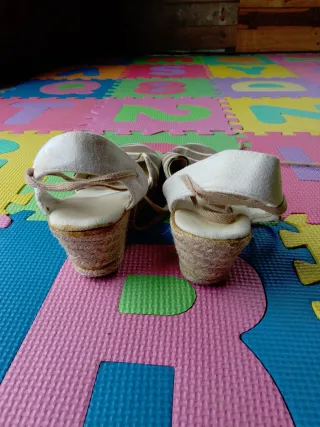 Zapatos de cuña a rayas 38 mujer niña