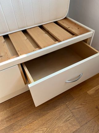 Somier estructura madera con cajones 80x190