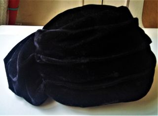 Sombrero Época Terciopelo Negro