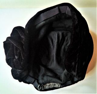 Sombrero Época Terciopelo Negro