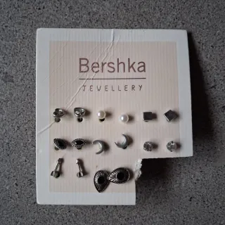 Lote pendientes Bershka plata y negro