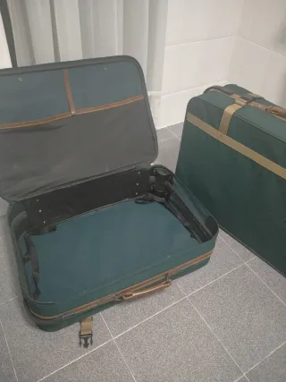 2 Maletas Verdes y Marrones
