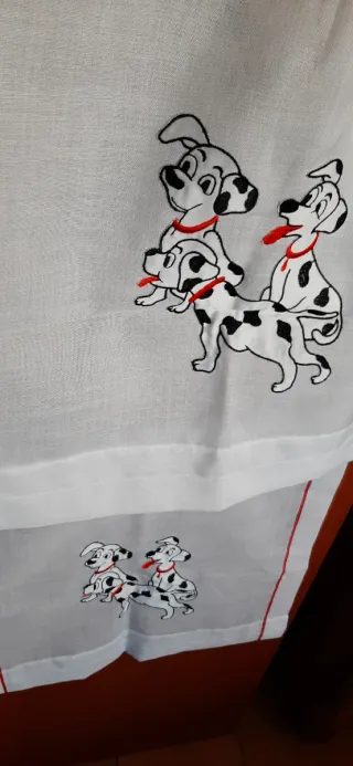 Coppia tende ricamate Carica dei 101!