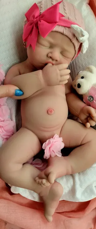 Bebé Reborn Silicona Completa 44cm