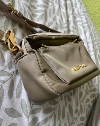 Bolso Bimba y Lola Beige-caqui Defecto Cremallera