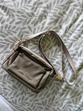 Bolso Bimba y Lola Beige-caqui Defecto Cremallera