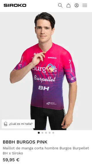 Maillot Ciclismo Burgos BH Siroko Talla L