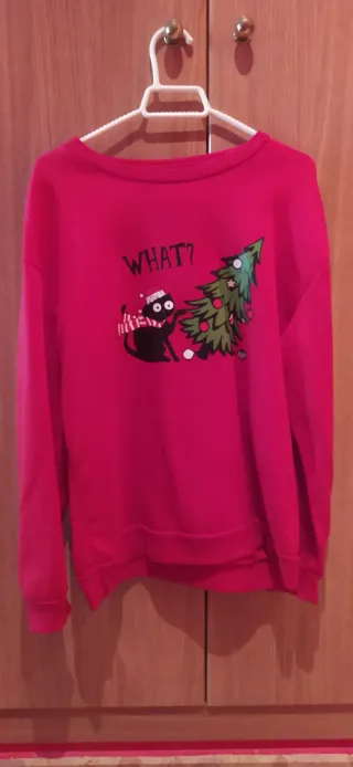 Sudadera Navidad Gato WHAT?