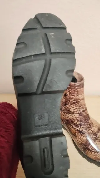 Botas de agua efecto piel serpiente,talla pequeña