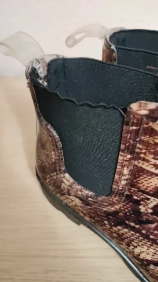 Botas de agua efecto piel serpiente,talla pequeña