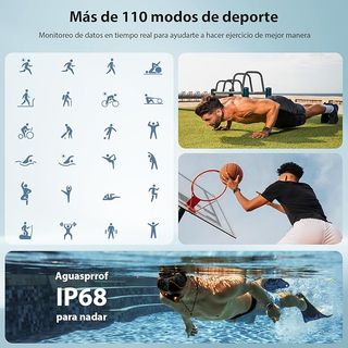 Reloj Inteligente Unisex Verde/Plata