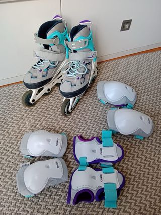 Patines en línea grises  Oxelo 32-35