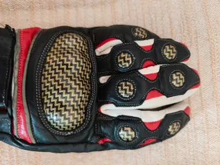 Guantes Moto Racing Negros y Rojos con KEVLAR