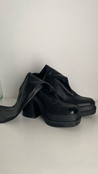 Botas altas Bershka negras