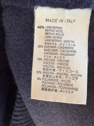 Maglione uomo GRIFFI lana merino blu M