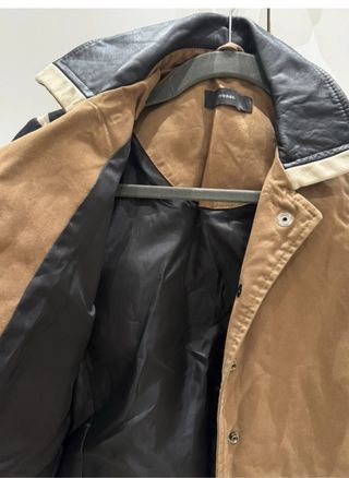 Chaqueta Piel Diesel Marrón y Negra