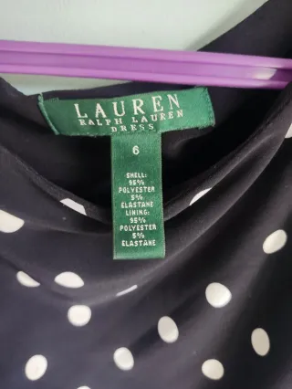 Vestido Ralph Lauren lunares elástico