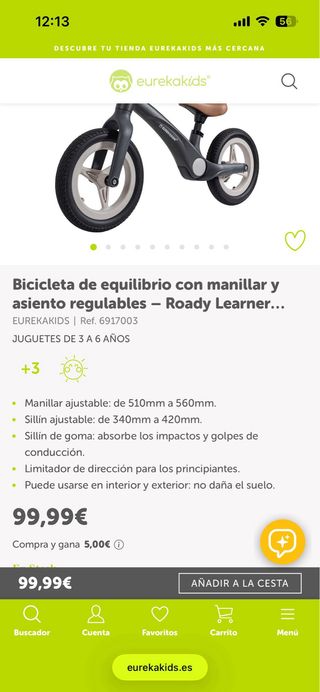 Bici sin pedales niños pequeños EurekaKids