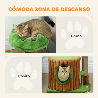 Árbol Rascador Gato Diseño Tronco 53cm