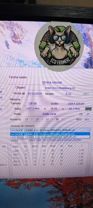 256GB RAM ECC DDR4 SK hynix 2400T( 4 x 64GB )