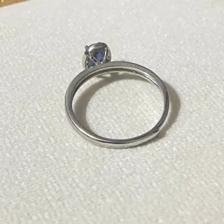 Anillo Plata Zafiro Natural Ovalado