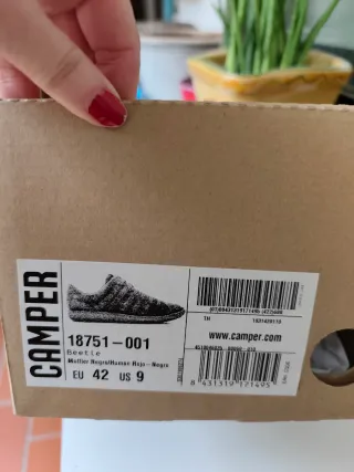 Zapatos Camper Hombre Negros y Rojos