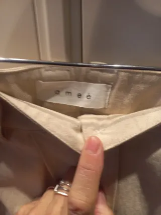 Pantalón recto Ameé beige