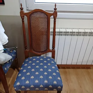 Mesa comedor extensible clásica madera y 6 sillas