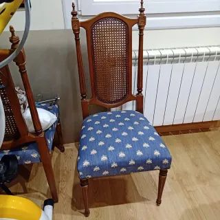 Mesa comedor extensible clásica madera y 6 sillas