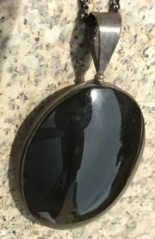 Lote Collares obsidiana-amatista-colgante plata