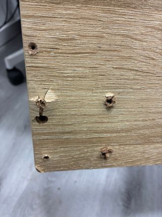 Lote 2 mesas oficina madera y metal