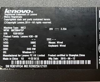 Ordenador Sobremesa Lenovo Negro/Plateado