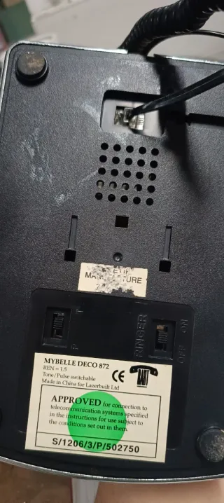 Teléfono Vintage DECO Plata y Negro