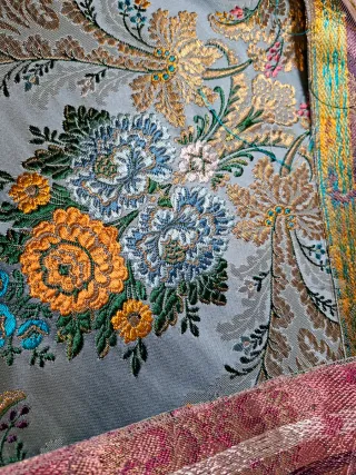 Tela bordada seda 70x45cm