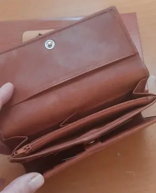 Cartera de piel Piellini Marrón