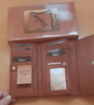Cartera de piel Piellini Marrón