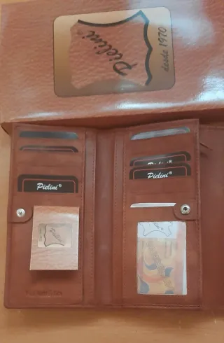 Cartera de piel Piellini Marrón