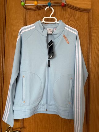 Sudadera Adidas azul con cremallera