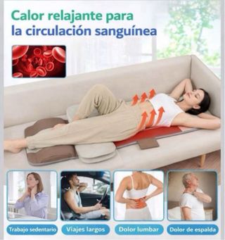 Colchoneta masaje 4 modos + calor lumbar | NUEVA