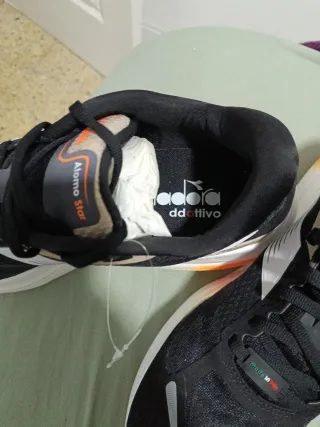 Diadora Bambas Running Negro Naranja