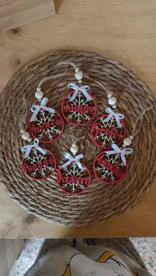 Bola Navidad Madera Personalizada